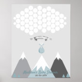 Berg Guest Book Page Alternatief Rustic Grey Poster (Voorkant)