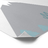 Berg Guest Book Page Alternatief Rustic Grey Poster (Hoek)