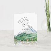 berg | Haar bruiloft gelooft Keepsake Kaart (Voorkant)