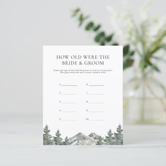 Berg Hoe oud waren de bruid en bruidegom spel (Staand voorkant)