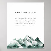 Berg Huwelijksbord Sjabloon Poster (Voorkant)