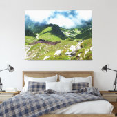 Berg in de Oostenrijkse Alpen Canvas Afdruk (Insitu (Slaapkamer))