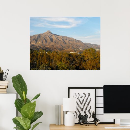 Berg in de Sierra Blanca Poster (Thuiskantoor)