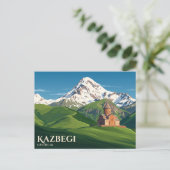 Berg Kazbek Georgië Briefkaart (Staand voorkant)