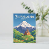 Berg Kazbek Georgië Briefkaart (Staand voorkant)