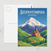 Berg Kazbek Georgië Briefkaart (Voorkant / Achterkant)