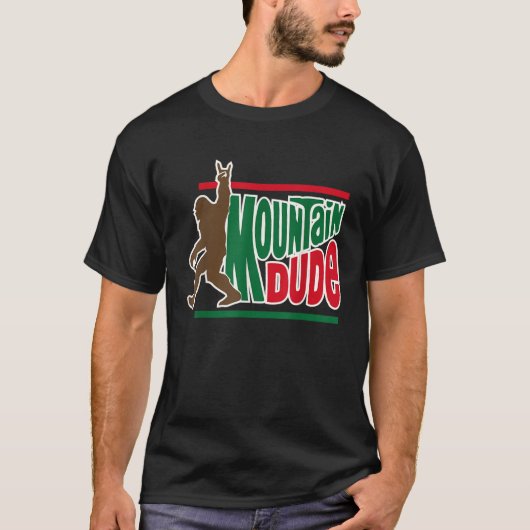 berg kerel grappige grote voet Sasquatch Wandelen T-shirt (Voorkant)
