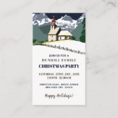 Berg kerk, kerstfeest, Ticket-uitnodiging Informatiekaartje (Voorkant)