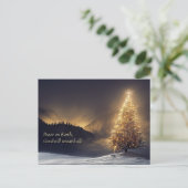 Berg kerstboom briefkaart (Staand voorkant)