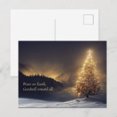 Berg kerstboom briefkaart (Voorkant / Achterkant)