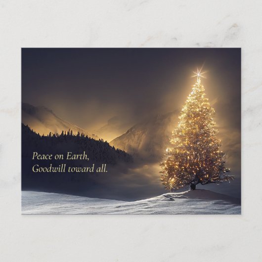 Berg kerstboom briefkaart (Voorkant)