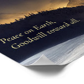 Berg kerstboom poster (Hoek)