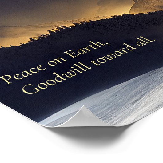 Berg kerstboom poster (Hoek)