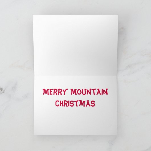Berg kerstfeest feestdagen kaart (Binnen)