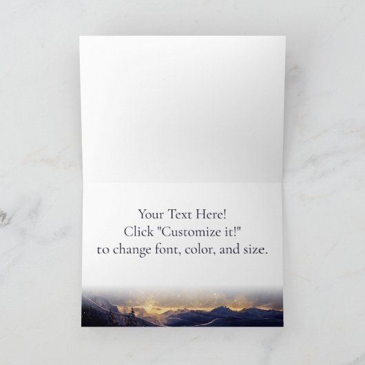 Berg kerstster feestdagen kaart (Binnen)