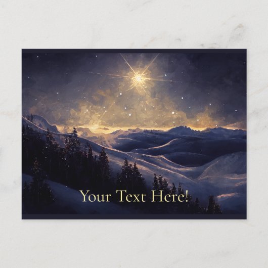 Berg kerstster feestdagenkaart (Voorkant)