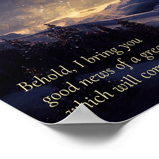 Berg kerstster poster (Hoek)