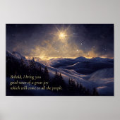 Berg kerstster poster (Voorkant)