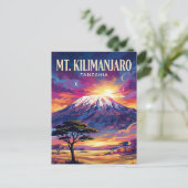 Berg Kilimanjaro Tanzania Briefkaart (Staand voorkant)
