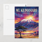 Berg Kilimanjaro Tanzania Briefkaart (Voorkant / Achterkant)