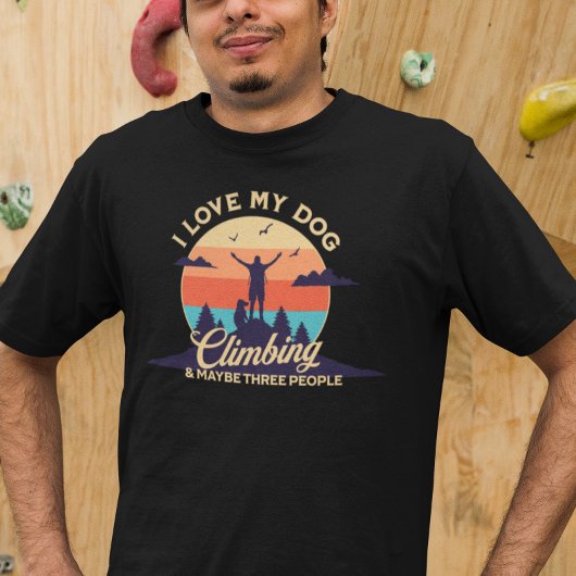Berg klimmen Hond Papa Hond Mam Avontuur T-shirt