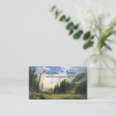 Berg landschap, Bierstadt, Hudson River School Visitekaartje (Staand voorkant)