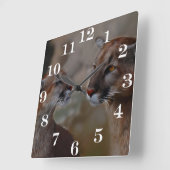 Berg leeuwen in liefde vierkante klok (Hoek)