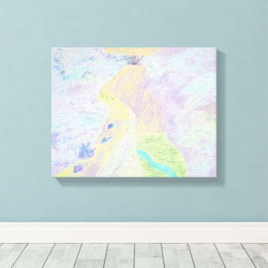 Berg Licht Canvas Print (Insitu (Houten vloer))