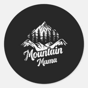 Berg Mama Camping Wandelen Moeder Avontuur Moeders Ronde Sticker