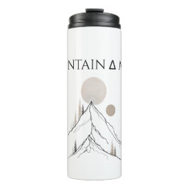 Berg Mama In De Wilde Minimalistische Natuur Grafi Thermosbeker