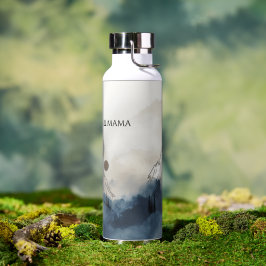 Berg Mama In De Wilde Minimalistische Natuur Grafi Waterfles