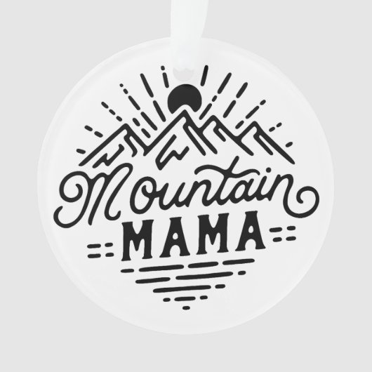 Berg mama retro boho ornament (voorkant)