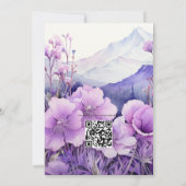 Berg Mauve Bloemige Bruiloft Kaart (Achterkant)