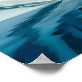 Berg meer in de winter poster (Hoek)