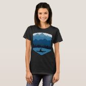 Berg meer Kayaking Canoe Kayak Paddling T-shirt (Voorkant volledig)