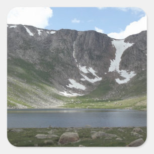 Berg meer op het Mt. Evans in Colorado Vierkante Sticker