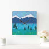 Berg meer vierkante klok (Huis)