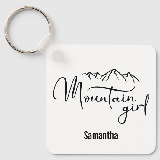 Berg meisje met naam sleutelhanger (Voorkant)