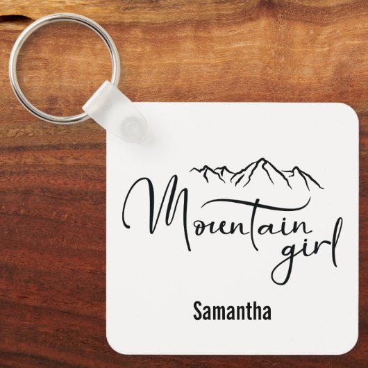 Berg meisje met naam sleutelhanger (Voorkant)