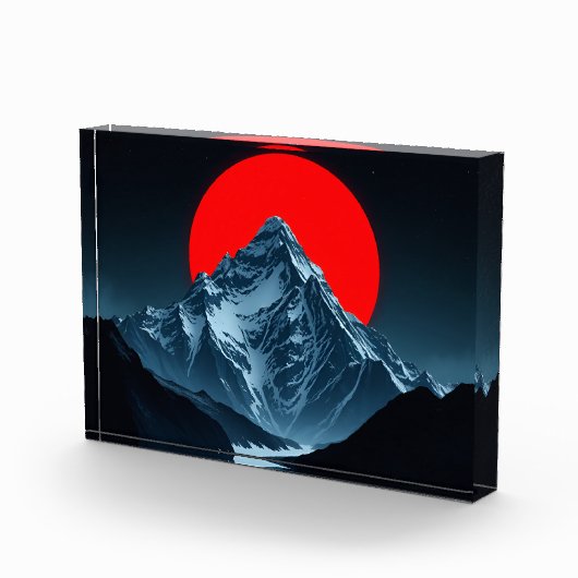 Berg met rode maan fotoblokken (Rechts)