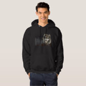 Berg met Waterverf Wolf Animal wildernis Hoodie (Voorkant volledig)