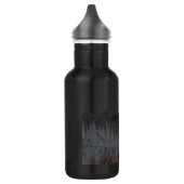 Berg met Waterverf Wolf Animal wildernis Waterfles (Links)