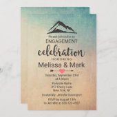 Berg met zonnestralen Engagement Party Uitnodigen Kaart (Voorkant / Achterkant)