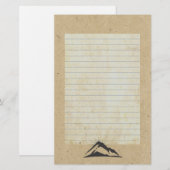 Berg met zonnestralen omzoomd briefpapier (Voorkant / Achterkant)