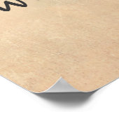 Berg met zonnestralen - Wanderlust Typografie Poster (Hoek)