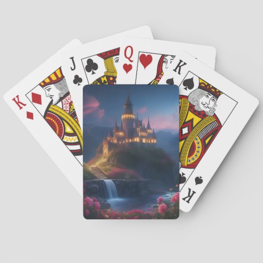 Berg Middernacht Kasteel Vier Pokerkaarten (Achterkant)