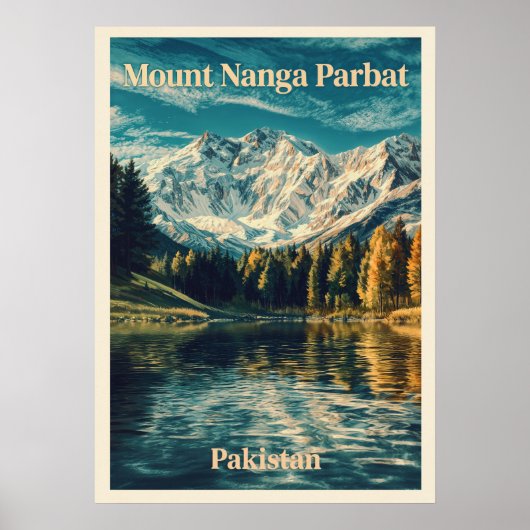 Berg Nanga Parbat V03 Poster (Voorkant)