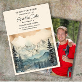 Berg Natuur Bruiloft Foto Opslaan Datum Save The Date