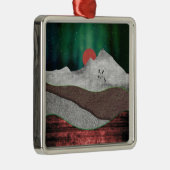 Berg Noorderlicht Metalen Ornament (Rechts)