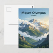 Berg Olympus Griekenland Briefkaart (Voorkant / Achterkant)